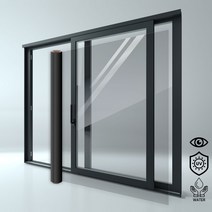 이지단열필름 단열필름 무접착 냉기 암막 햇빛 열차단 창문단열시트, 연블랙