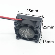 그래픽카드 팬 수리 부품 2507 25mm 25x25x13mm 유압 베어링 그래픽 카드 냉각 방열판 포함 dc 5v 12v 24vm 2 ssd 2핀 포함, 24V