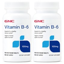 GNC 지앤시 비타민 B-6 100mg 100정, 2개