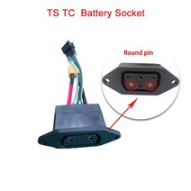for super soco ts tc original 오토바이 액세서리 바디 충전 플러그 배터리 소켓 케이블 충전 방전 와이어 슈퍼쏘코TC, Pin to Round
