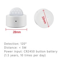 재실 감지기 모션 센서 Tuya-Zigbee 3.0 미니 스마트 PIR 인체 적외선 도난 방지 Tuya 앱 원격 제어 라이프, 01 주황색