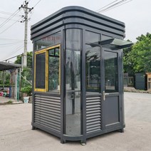간이 주차부스 경비초소 주차장 안내 부스, 1x1x1m, 블랙