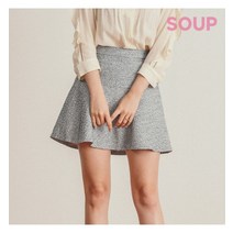 SOUP 심플 트위드 플레어 숏렝스스커트(SV4SRM9)