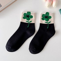 노르딕 양말 앙고라 여성을위한 일본 한국 스타일 만화 꽃 캔디 컬러 중반 튜브 1 쌍 겨울 통기성 캐주얼 짧은