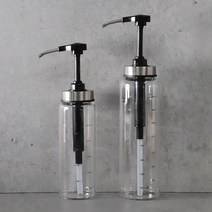 킨 내열유리 펌프 유리 양념병 오일병 2size 택1종, 500ml
