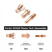 11 Pcs 전극 헤드 KP2062-2B1 플라즈마 커팅 액세서리 ProCut 25/55/80 손전등, 한개옵션0