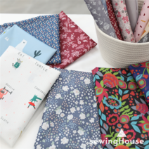 [대폭/방수천]생활방수원단 30종/가방안감 앞치마 샤워커튼 레인코트, 1.빈티지 플라워(블랙) 868번