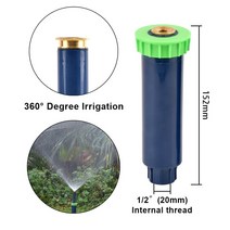 간이스프링클러 스프링쿨러 헤드 패키지 세트 90-360 도 팝업 스프링클러 플라스틱 잔디 급수 헤드 조절, 06 F