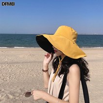 일본 UV 오버사이즈 챙 썬캡 여성 여름 나들이 얼굴 가리개 썬캡 자외선 차단 양면 벙거지