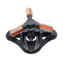 스프링클러 360 학위 조절 3 암 회전 자동 급수 노즐 정원 농업 잔디 관개 장치, 02 Orange with Black