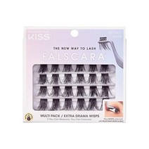키스 KISS FALSCARA 인조 속눈썹 WISPS 멀티팩 엑스트라 드라마 DIY 내추럴 울트라 글램 보이지 않음 재사용 가능 3배 조립 및 맞춤형 쉬운 사용 스플릿 팁 | 24