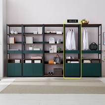 [파로마]레버티 600 옷걸이형 멀티 진열장 SY, 딥그린