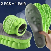 족저근막염 신발 키높이 평발 기능성 깔창 Latex Sport Insoles Soft High Elasticity Shoe Pads Orthotic Breathable Deodor, Green-Style2_35-36(235mm)