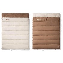 Mobigarden 모비가든 2인용 더블 침낭 극세사 기모 동계캠핑, 베이지브라운 (NX20562027-BEBR), 1개