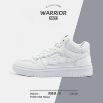 warrior 운동화 뒤로 당겨 여성 신발 하이 탑 새로운 가을 겨울 캐주얼 작은 흰색 스포츠 커플 스니커즈