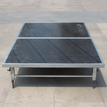 간이 무대 이동식 가벽 행사 무대 단상 공연 장비, 1.28x2m (접이식 패널+레그 리프팅)