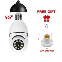CCTV 감시 카메라 보안 실내 야외 새로운 e27 전구 5g wifi 야간 줌 315, 1pcs 5g 카메라