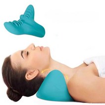 Neck Shoulder Stretcher Relaxer Cervical Chiropractic Traction Device Pillow for Pain Relief Cervica, 02 Qing
