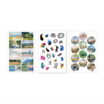 [팩토리아트] 다이어리꾸미기 다꾸 무지 명화 아트 원형 사각형 자유형 모네 앙리마티스 르누아르 스티커, 아트스티커