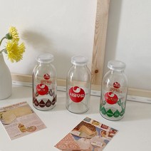 서울우유 레트로 우유병 밀크보틀 330ml 홈카페 유리병 달빛스토어, 밀크