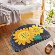 멍석 러그 매트 욕실 미끄럼 방지 흡수 바닥 도어 화장실 가정용 침실 반 둥근 발