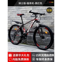 튼튼한 출퇴근 mtb 자전거 산악용 산악 학교 직장 트렉 입문용 트랙, 27속, 26인치, 라이더 알루미늄 선반 스포크(흑홍)