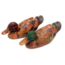 사군자꽃나비 목조각 원앙세트(중)