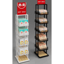 슈퍼마켓 작은 선반 편의점 스낵 랙 디스플레이, H4 레이어화이트 바퀴 30x35x158cm