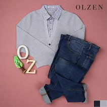 올젠 셔츠 레이어드 니트 가디건 ZOB1ER1305