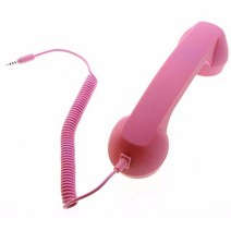 돌리는전화기 일반 집 옛날전화기 3.5mm 레트로 전화 전화 수신기 iphoneipadsamsung pc 용 핸드폰 핸드셋 휴대용 클래식 헤드폰, 분홍색