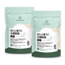 순수 프리미엄 국내 제조 에리스리톨 위드 스테비아 가루 분말 커피 설탕 대체제 당 설당 파우더 먹는 법 방법 erythritol 스테비올 stevia 발효 재료 대체당 제로 저당, 1kg, 2개