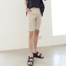 원타임 남성용 밴딩 심플 5부 슬랙스 반바지