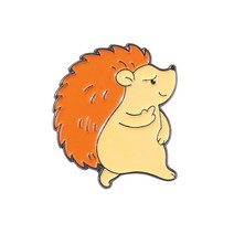북극곰 고슴도치 에나멜 핀은 고양이와 개를 가리키는 아이들을위한 배낭에 브로치 배지 m