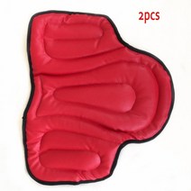 말안장 승마 안장 가죽 거치대 야외 말 쿠션 충격 흡수 메모리 폼 쿠션 액세서리 장비, 레드 2pcs