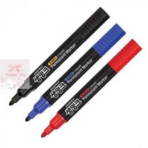 1세트) (12개 생잉크 유성매직, 레드