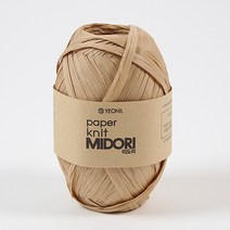 [앵콜스] (10+1) 미도리 종이실 40g 종이100% 여름 뜨개실, 502 인디베이지(낱개)