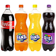 코카콜라 환타 오렌지 파인 포도 1.5L 각1개씩 총4개, 1세트