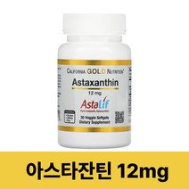 캘리포니아골드뉴트리션 아스타잔틴 Astaxanthin 12mg 30베지 소프트젤, 30정, 1개
