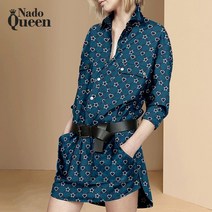 나도퀸 별하트 럭셔리 벨트 새틴 롱블라우스***판매자 퀸앤조이***