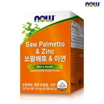 나우푸드 초임계추출 쏘팔메토 아연 60캡슐 2개월분, 단일/상품