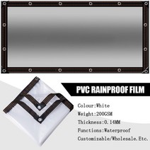포장마차 천막 비닐 타포린 방수포 PVC 투명 방수 필름 0.14mm 야외 타포린 정원 식물 창고 트럭 레인 커, 01 White Transparent_26 4x7m
