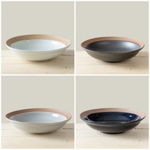 피어몰 이천도자기 순수화 깊은 파스타 플레이트 24cm 도자기 그릇 플레이팅 식기, 화이트