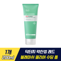 닥터지 약산성 레드 블레미쉬 클리어 수딩 폼 피지 잡는 수분 진정 송중기 클렌징 약산성 멀티프로바이오 저자극 세안 피지 각질 여드름성 피부 3단 클리어 세정 시카 히알루론산 케어, 1개, 200ml