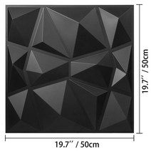 접착식 데코타일 셀프시공 Vevor 50 X 50cm 3d 벽 패널 타일 화이트블랙 13pcs 타일 pvc 벽 장식 홈, 9-검은색