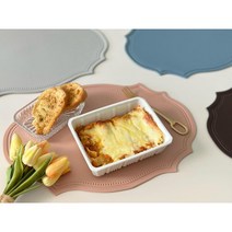 블리스홈 북유럽 가죽 방수 식탁 테이블매트, 6P, 멜란지블루