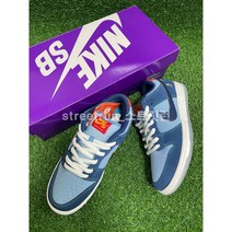 스트릿런 나이키 X 와이 쏘 새드 SB 덩크 로우 프로 코스탈 블루