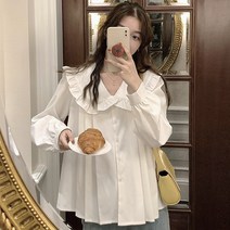 대박난박양 프릴 빅카라 핀턱 블라우스