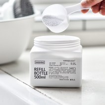 가루세제통 500ml 세탁 분말 상자 플라스틱 리필 가능한 세탁 포드 향기 부스터 보관 케이스 뚜껑 및 숟가락 세탁 보관 정리