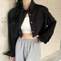 [랜덤플레이] 클래식 복고 크롭 자켓