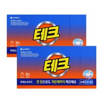 테크 시트세제 후레쉬브리즈, 36매, 2개